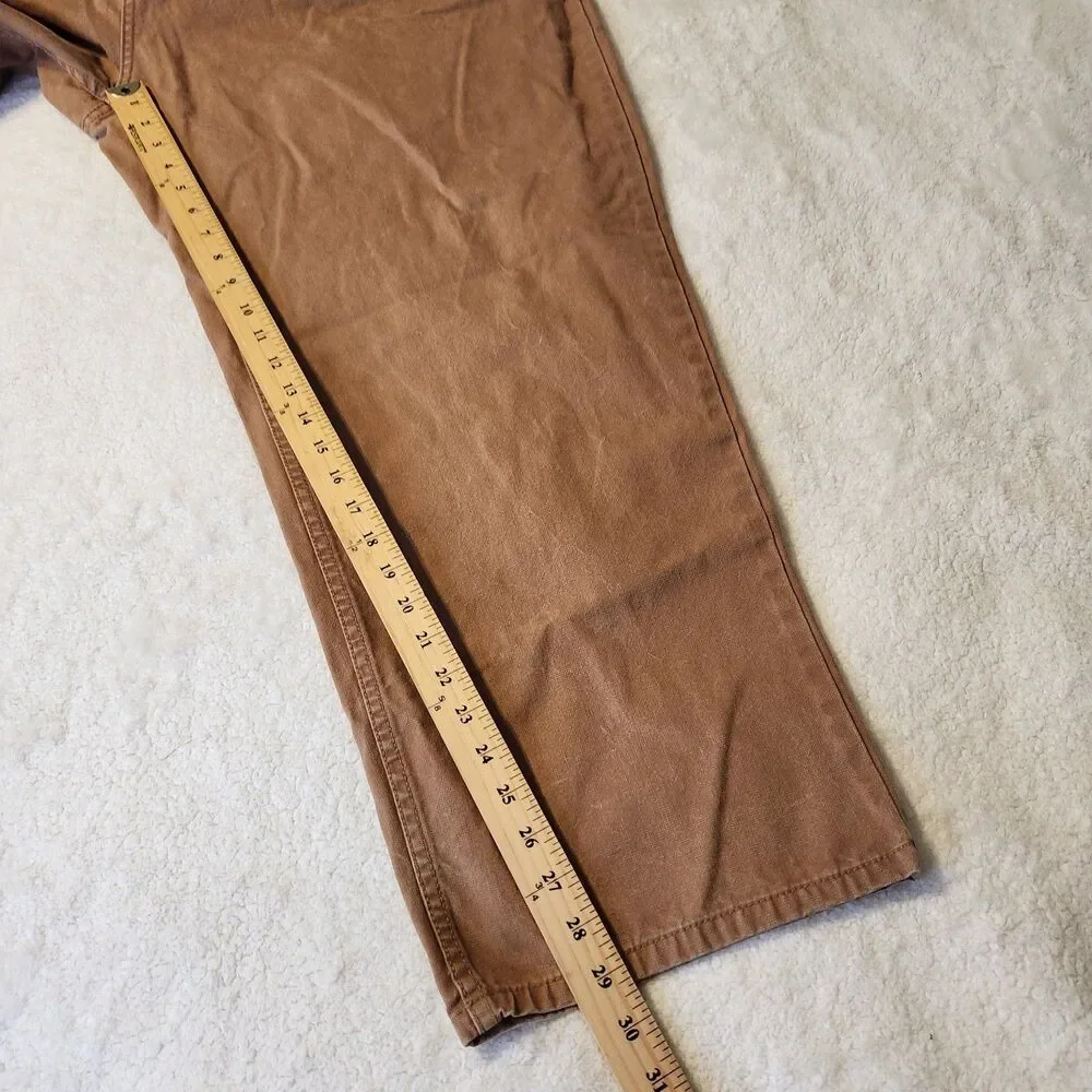 Cabela’s Outdoor Gear Mens Duck Brown Canvas Straight Leg Jeans Size 46x29* READ